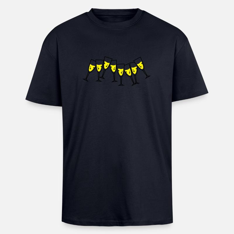 sekt glaeser design - Oversized Heavyweight Unisex T-Shirt - French Navy