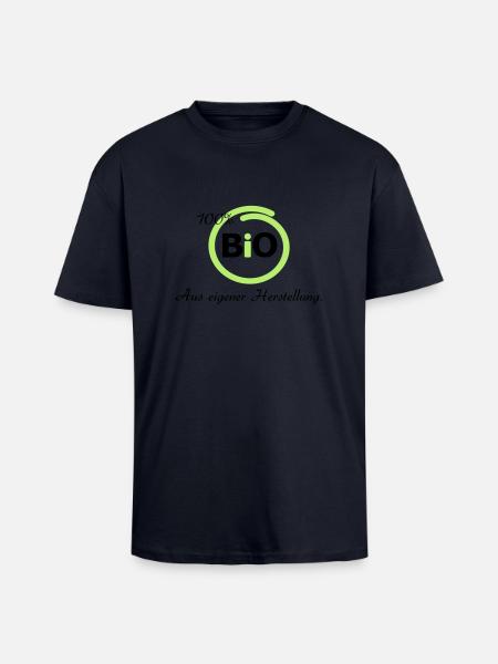 100 % Bio - Oversized Heavyweight Unisex T-Shirt - French Navy