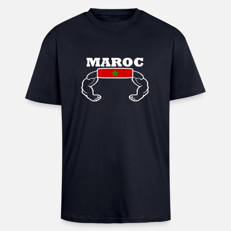 Marokko - Oversized Heavyweight Unisex T-Shirt - French Navy
