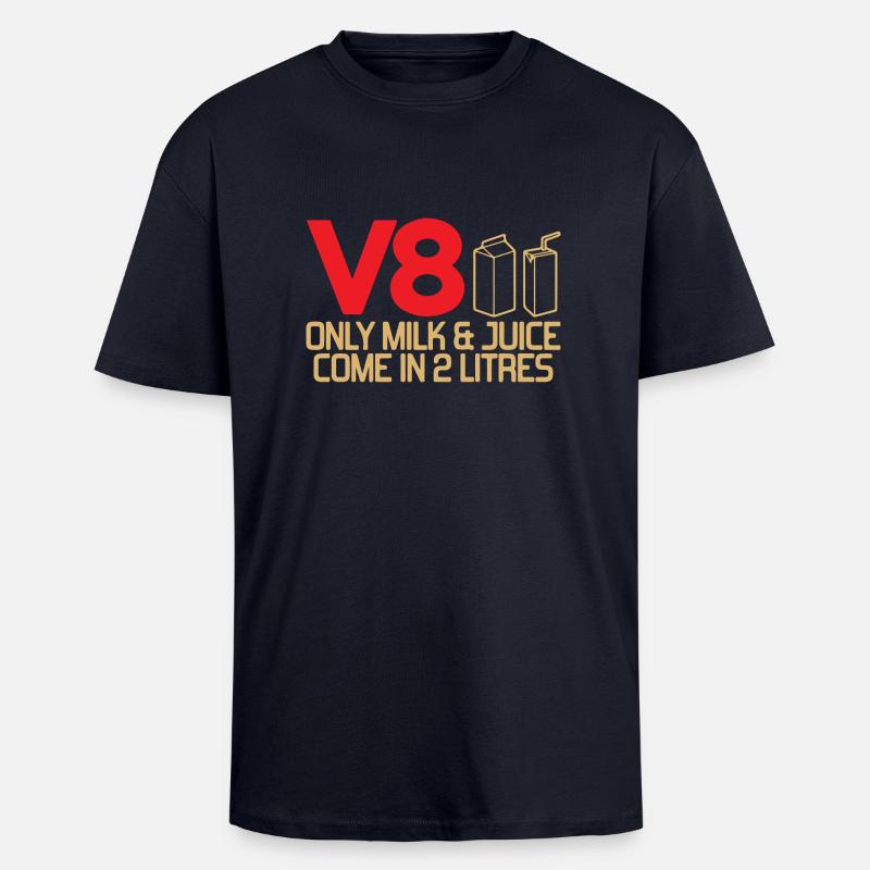 Course automobile - T-shirt unisexe oversize épais - bleu marine