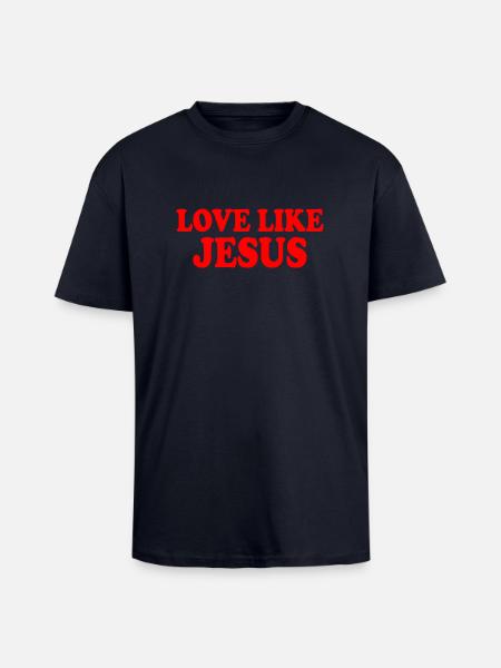 Love like jesus - Unisex Oversized Heavyweight T-shirt - french navy