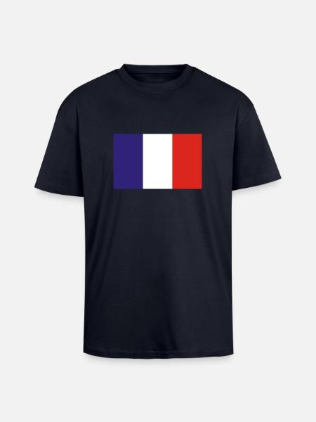 France - Unisex Oversized Heavyweight T-shirt - french navy
