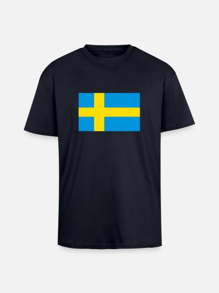 Sweden - Unisex Oversized Heavyweight T-shirt - french navy