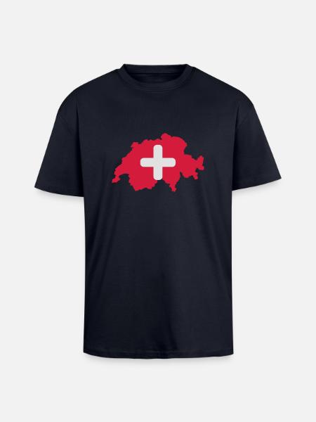 swiss_rq2 - Unisex Oversized Heavyweight T-shirt - french navy