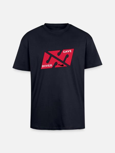 cave_diver_01 - Oversized Heavyweight Unisex T-Shirt - French Navy