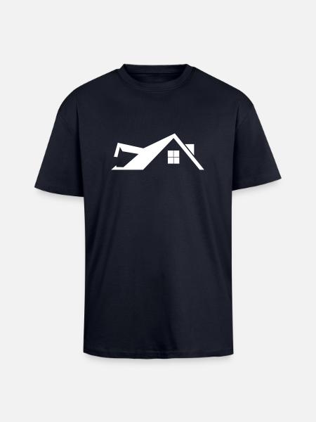 Toit - T-shirt unisexe oversize épais - bleu marine