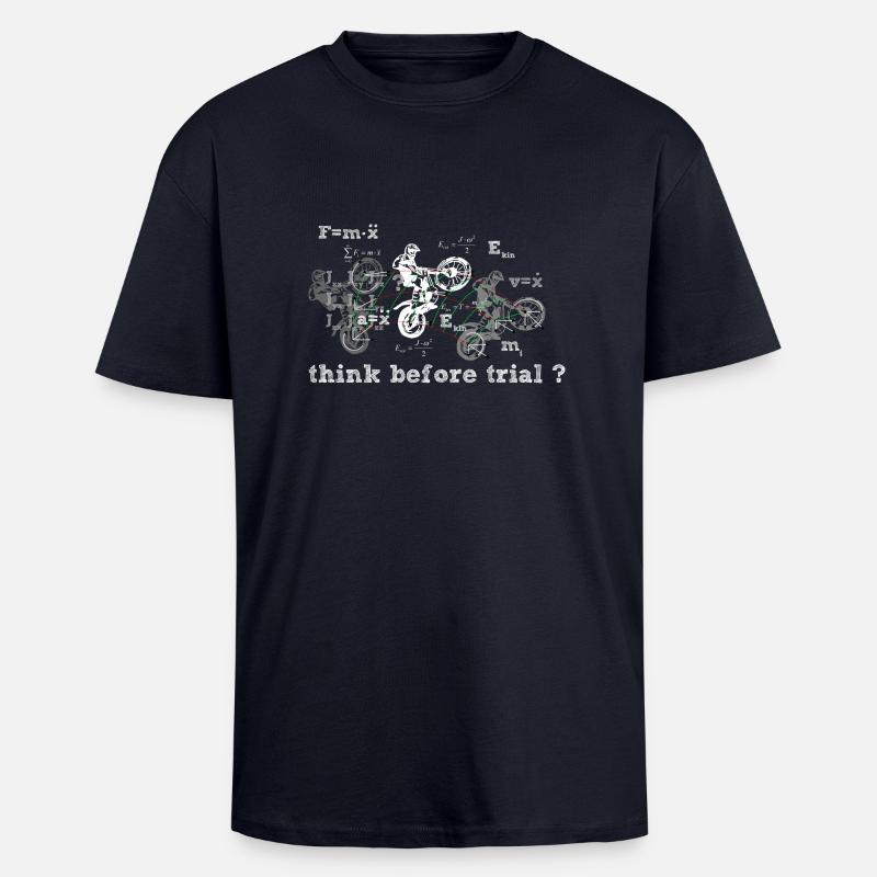 Think before Trial? - Oversized Heavyweight Unisex T-Shirt - French Navy