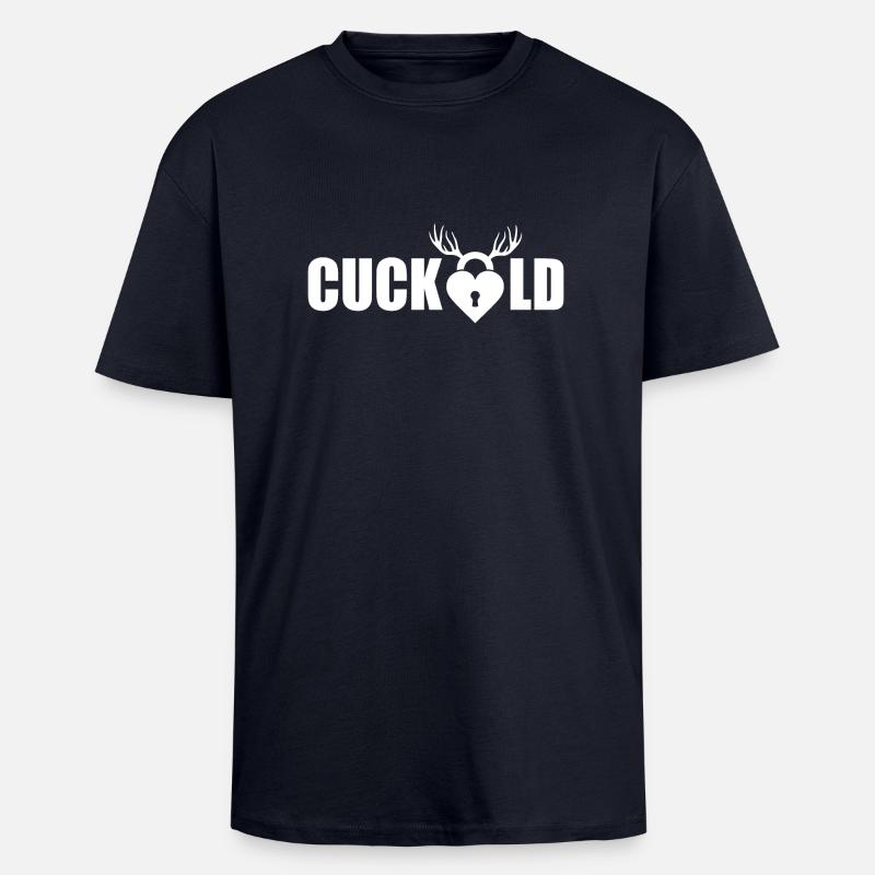 Cuckold - Oversized Heavyweight Unisex T-Shirt - French Navy