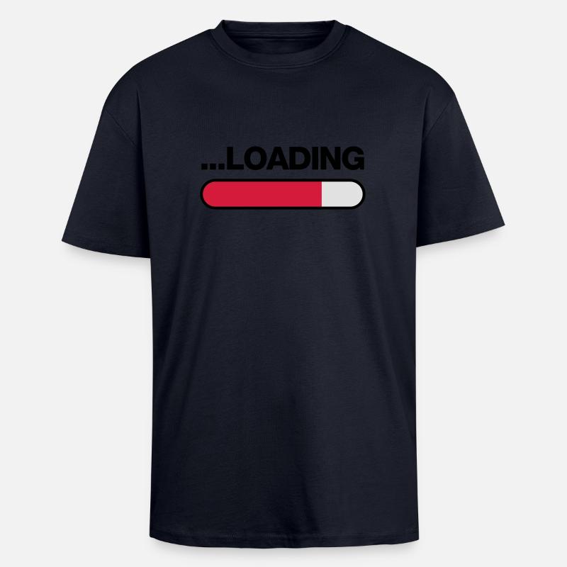 loading - Oversized Heavyweight Unisex T-Shirt - French Navy