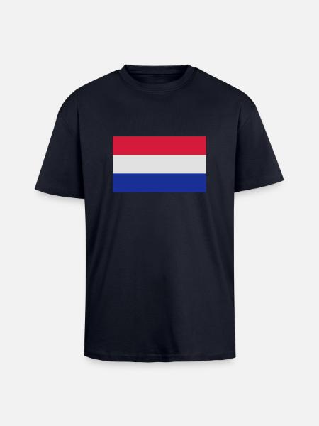 Netherlands, Niederlande - Oversized Heavyweight Unisex T-Shirt - French Navy