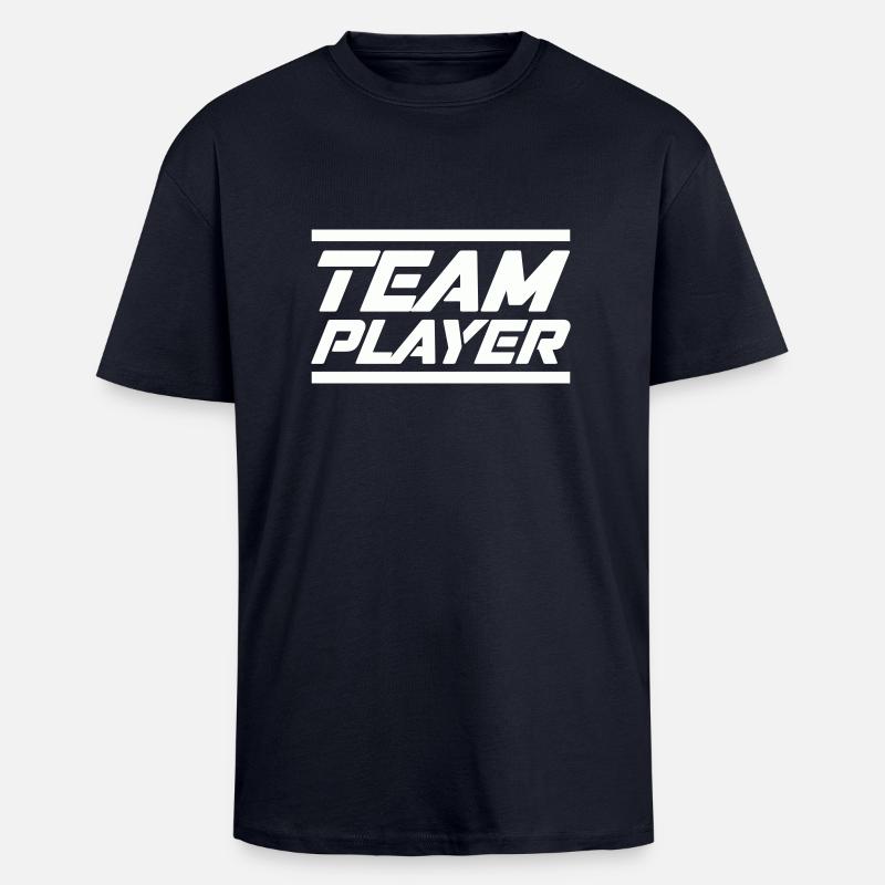 team player - Oversized Heavyweight Unisex T-Shirt - French Navy