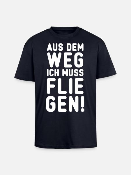 fliegen pilot - Oversized Heavyweight Unisex T-Shirt - French Navy