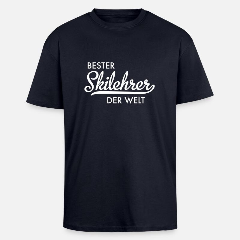 Skilehrer - Oversized Heavyweight Unisex T-Shirt - French Navy
