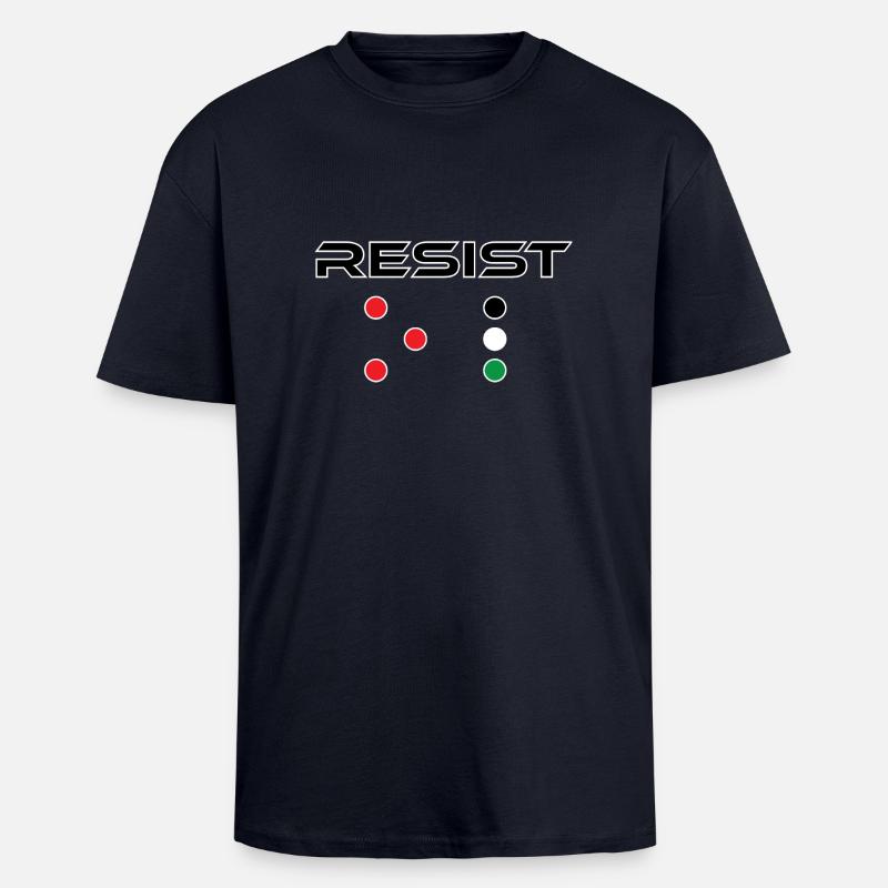 RESIST FP - Unisex Oversized Heavyweight T-shirt - french navy