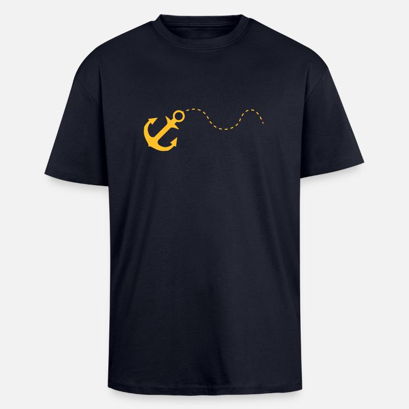 anker - Oversized Heavyweight Unisex T-Shirt - French Navy