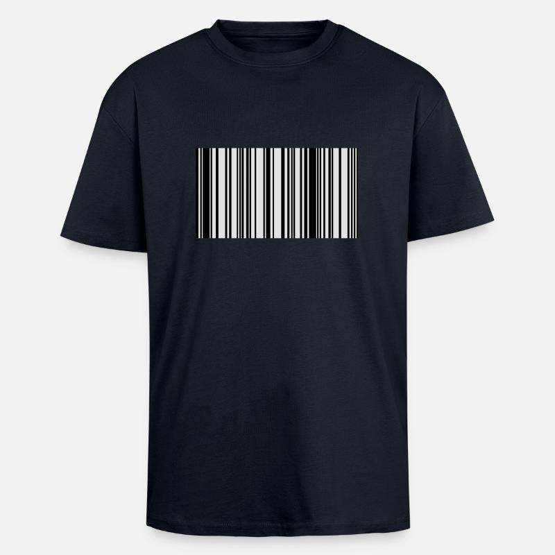 barcode - Unisex Oversized Heavyweight T-shirt - french navy