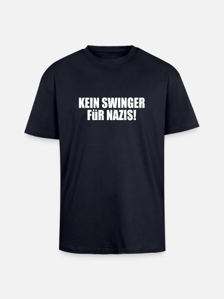 No swinger for nazis - Unisex Oversized Heavyweight T-shirt - french navy