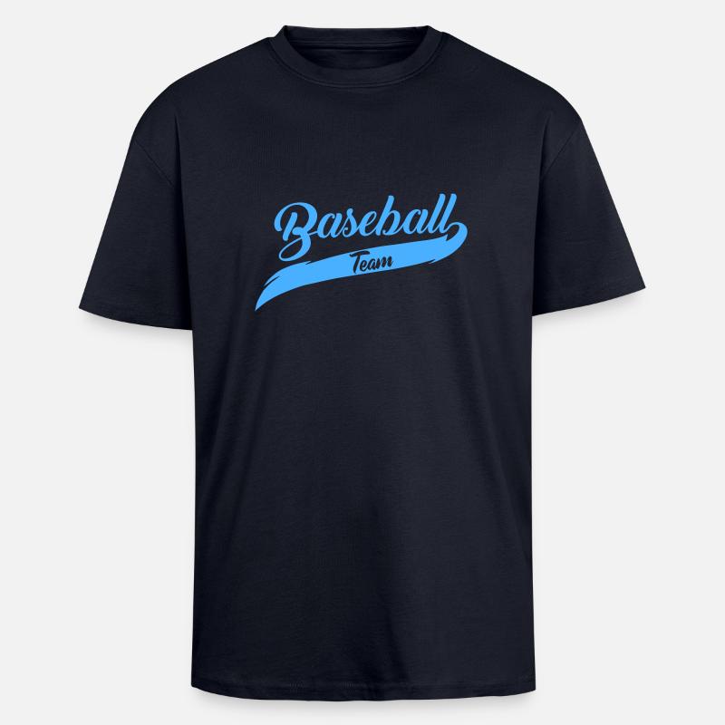 baseball team - Oversized Heavyweight Unisex T-Shirt - French Navy