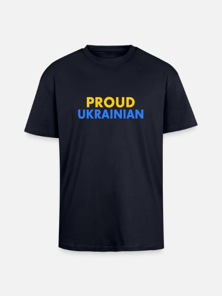 Proud ukrainian - Unisex Oversized Heavyweight T-shirt - french navy