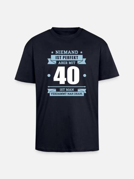 Funshirt 40 - Oversized Heavyweight Unisex T-Shirt - French Navy