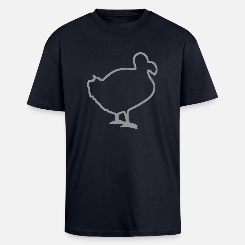 Vogel Dodo - Oversized Heavyweight Unisex T-Shirt - French Navy