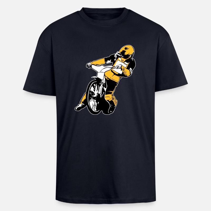 Speedway Racing - Unisex Oversized Heavyweight T-shirt - french navy