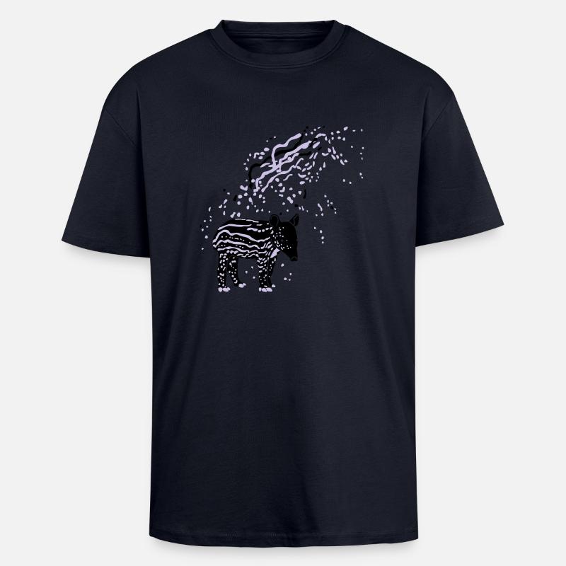 PLUX Tapir - Oversized Heavyweight Unisex T-Shirt - French Navy