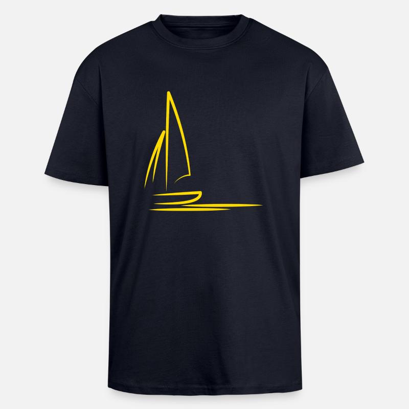 Sailing Gift Sailing - Unisex Oversized Heavyweight T-shirt - french navy