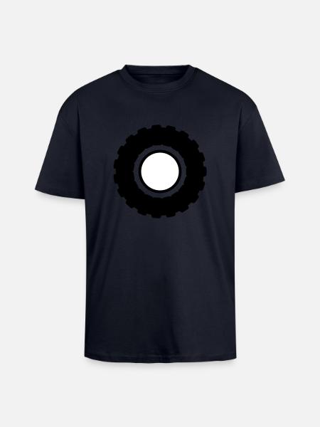 Tractor tire - Unisex Oversized Heavyweight T-shirt - french navy
