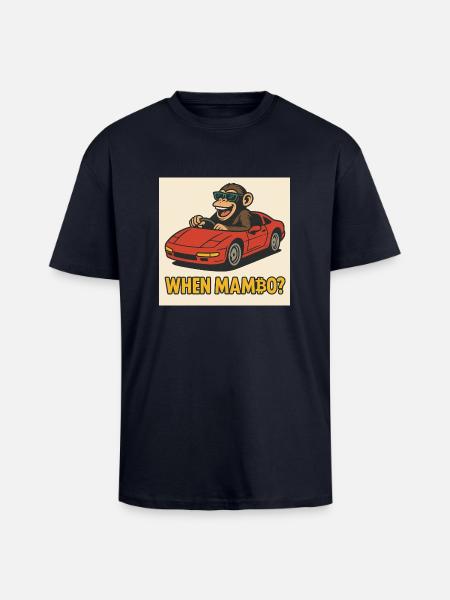 Bitcoin meets Monkey Joe - Unisex Oversized Heavyweight T-shirt - french navy