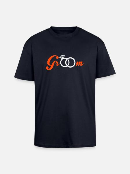 Groom - Oversized Heavyweight Unisex T-Shirt - French Navy