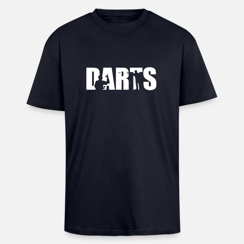 Darts - Oversized Heavyweight Unisex T-Shirt - French Navy