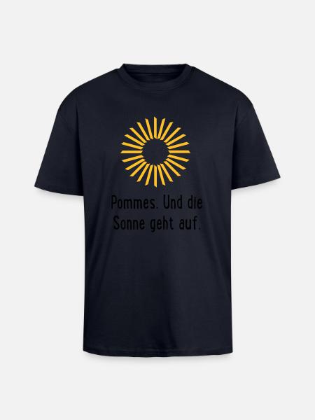 Frites - T-shirt unisexe oversize épais - bleu marine