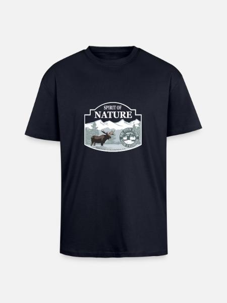 Elch British Columbia - Oversized Heavyweight Unisex T-Shirt - French Navy