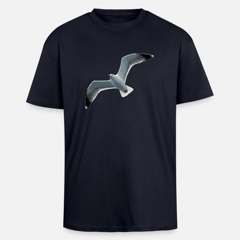 Möwe - Oversized Heavyweight Unisex T-Shirt - French Navy