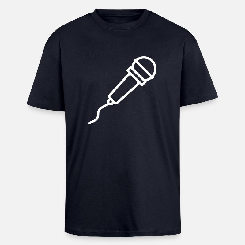 Mikrofon - Oversized Heavyweight Unisex T-Shirt - French Navy