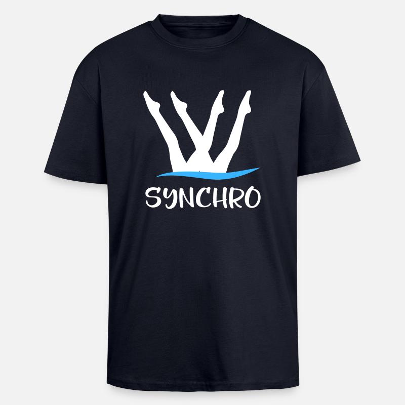 Synchronschwimmen - Oversized Heavyweight Unisex T-Shirt - French Navy