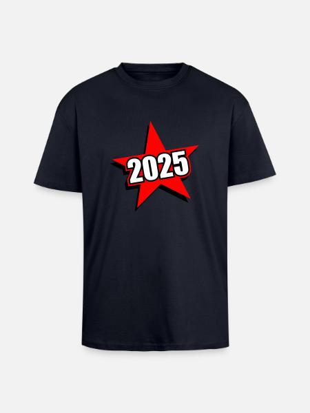 2025 Star - Unisex Oversized Heavyweight T-shirt - french navy