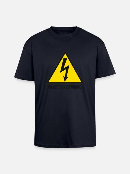 Hochspannung - Oversized Heavyweight Unisex T-Shirt - French Navy