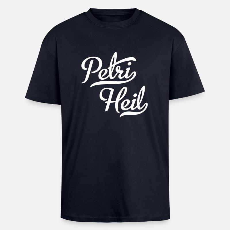Petri Heil - Oversized Heavyweight Unisex T-Shirt - French Navy
