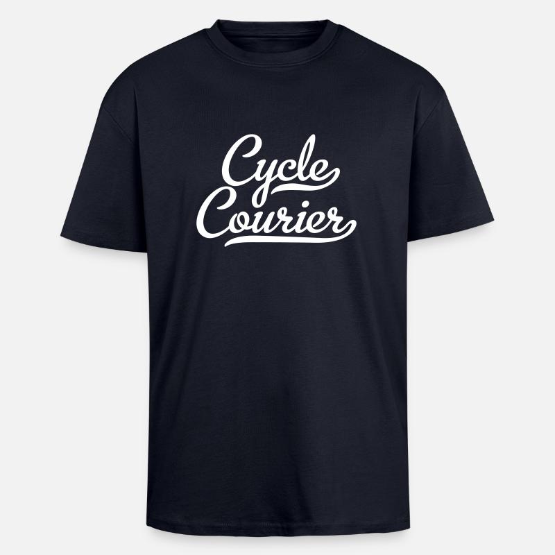 Bicycle courier - Unisex Oversized Heavyweight T-shirt - french navy