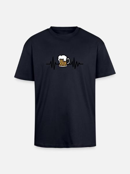 Beer - Unisex Oversized Heavyweight T-shirt - french navy
