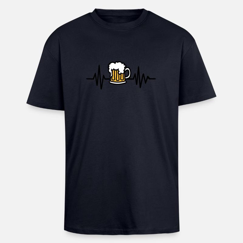 Beer - Unisex Oversized Heavyweight T-shirt - french navy