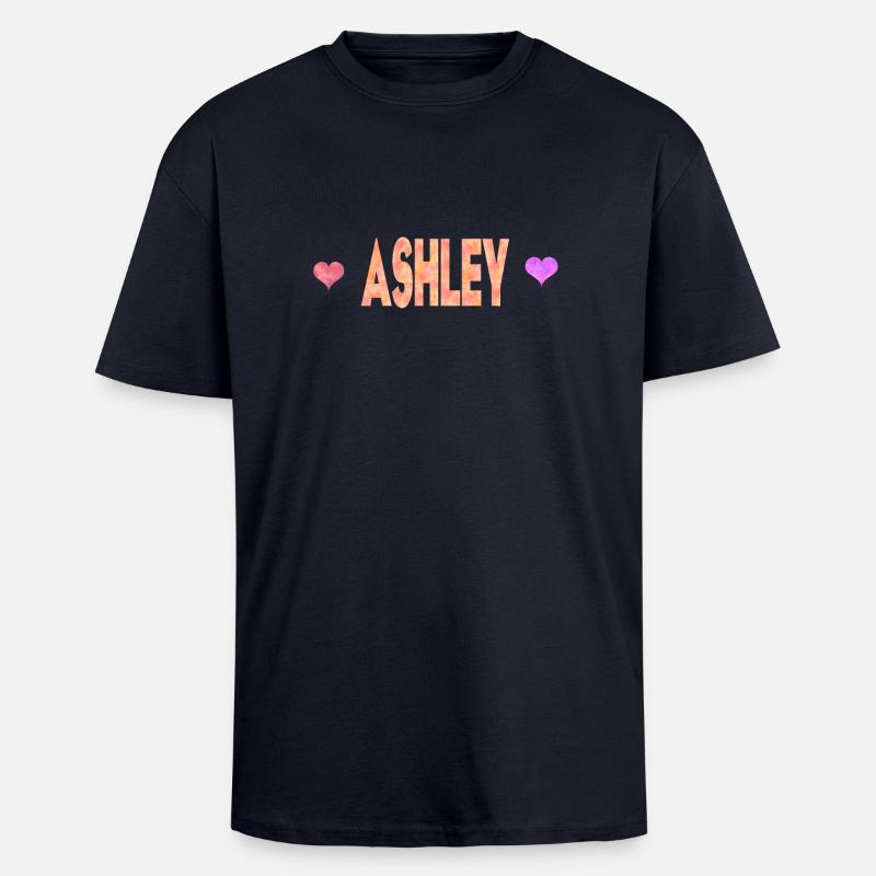 Ashley - T-shirt unisexe oversize épais - bleu marine