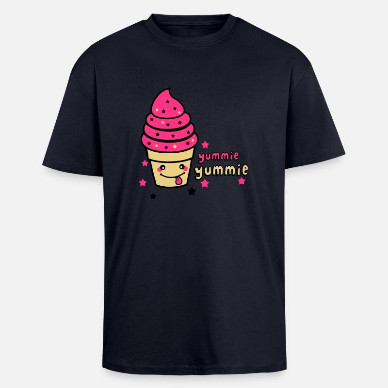 yummie yummie - Oversized Heavyweight Unisex T-Shirt - French Navy