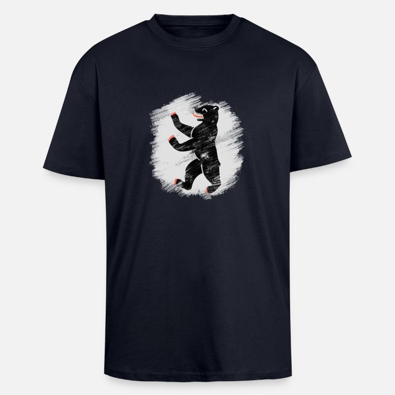 Berlin - Oversized Heavyweight Unisex T-Shirt - French Navy