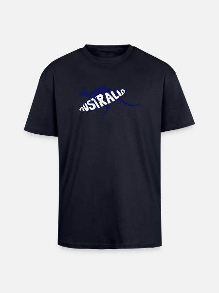 Surfing Australia - Oversized Heavyweight Unisex T-Shirt - French Navy