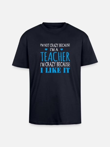 Teacher I like it - Unisex Oversized Heavyweight T-shirt - french navy