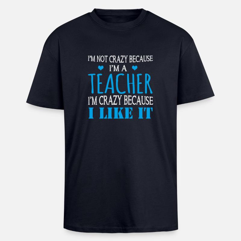 Teacher I like it - Oversized Heavyweight Unisex T-Shirt - French Navy