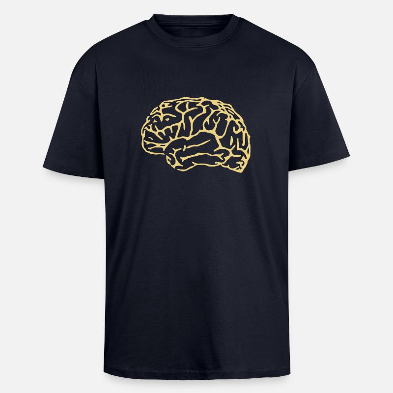 brain - Unisex Oversized Heavyweight T-shirt - french navy